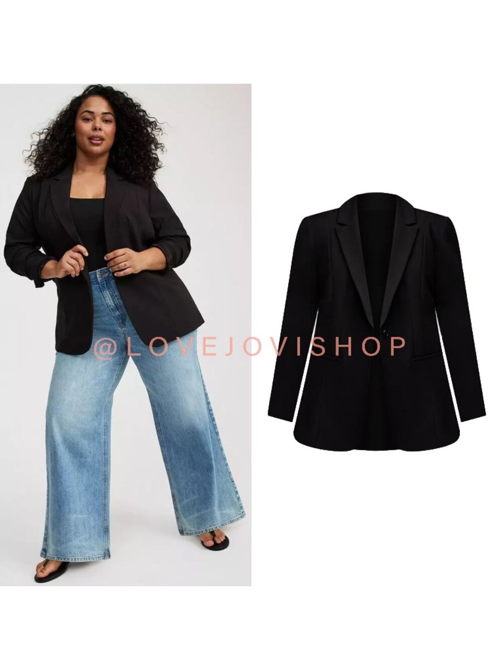 Curvy | Torrid Black Studio Blazer | Single Breasted Button | Size 5 | Jacket